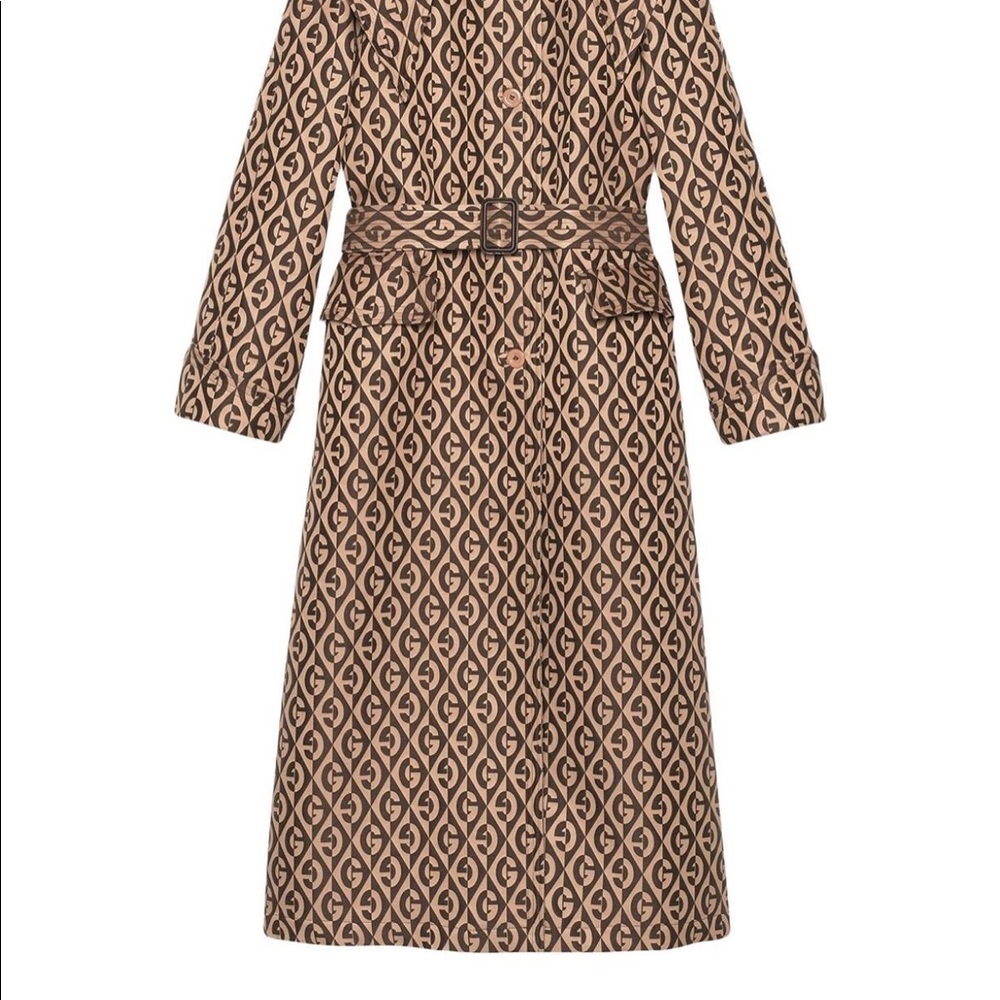 Gucci G rhombus trench coat size 12-14 - Picture 3 of 7